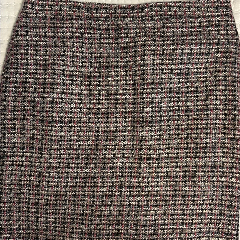 LOFT Multicolor Tweed Skirt, Size 8
